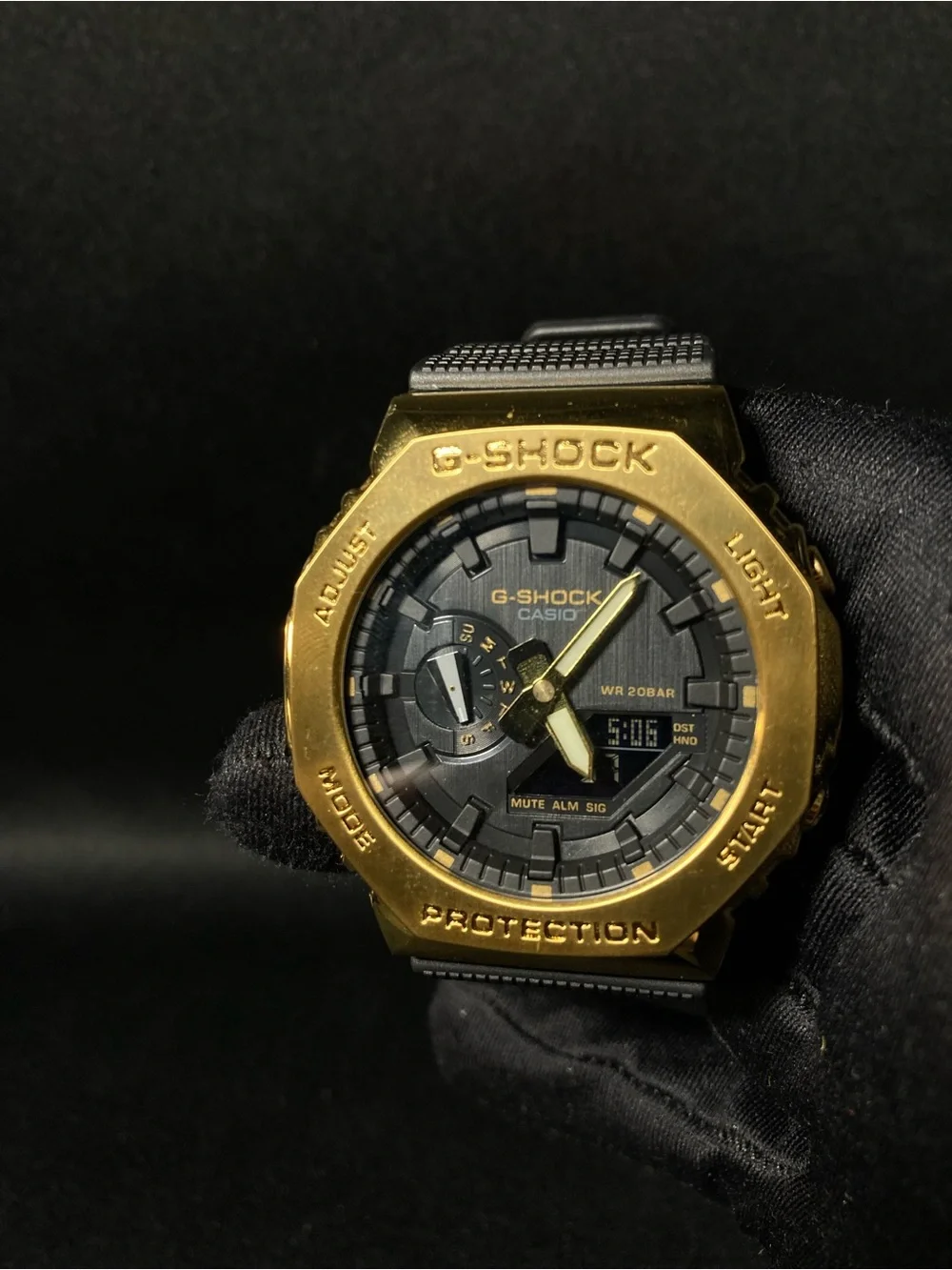 Gold and Black G Shock Gm2100